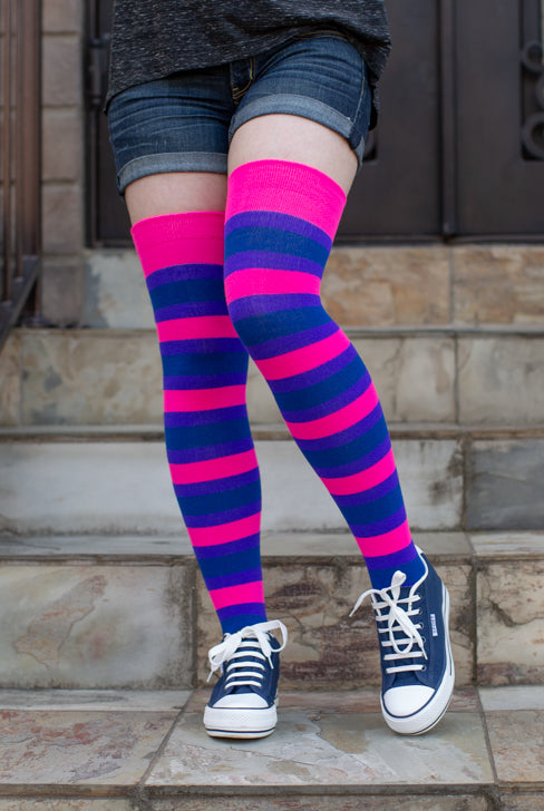 Original Pride Thigh High Socks - Bisexual