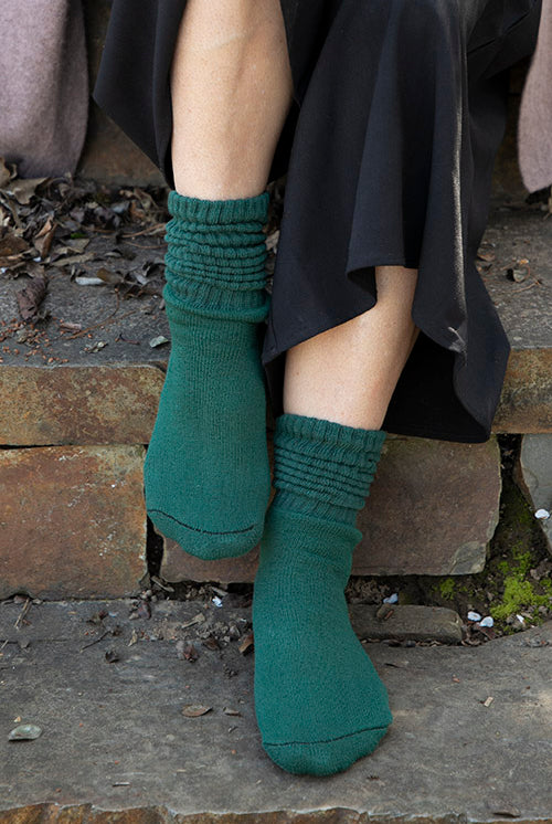 Classic Ribbed Bootsock - Hunter