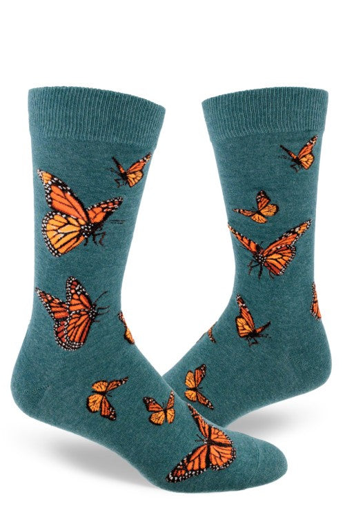 Monarch Butterfly Crew - Heather Sea Large