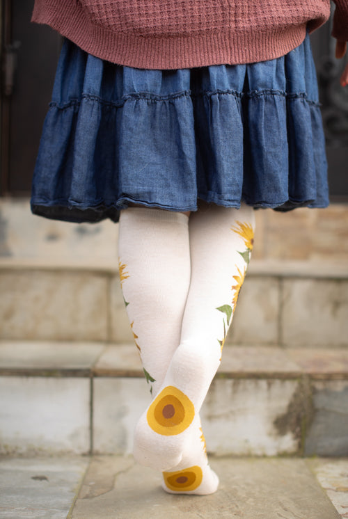 Sunflower Knee High - Heather Cream