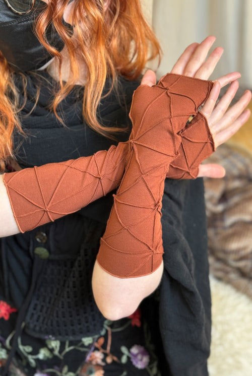 Textured Arm Warmers - Copper