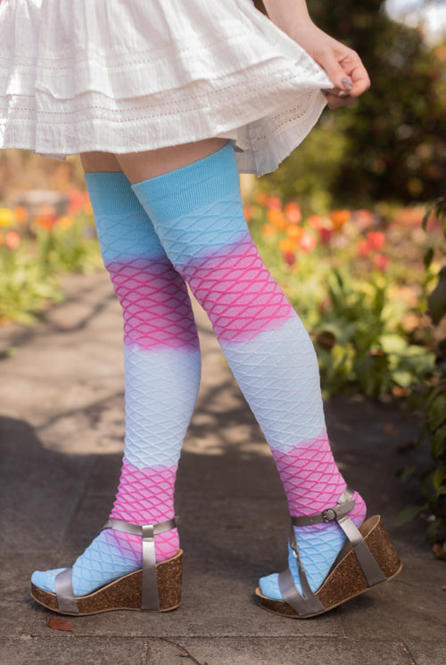 Mermaid Dip Dyed Extraordinary Thigh High - Trans