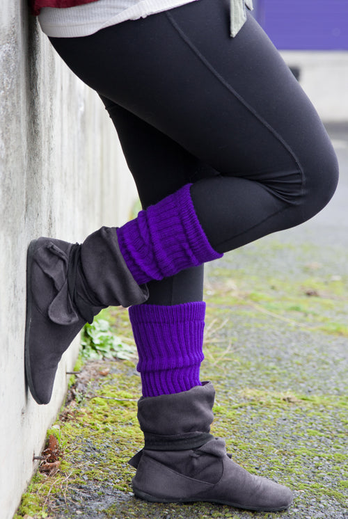 Cozy Slouch Socks - Purple