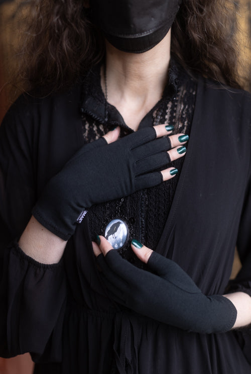 Imak Compression Fingerless Gloves - Black