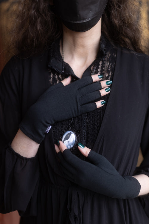 Imak Compression Fingerless Gloves - Black