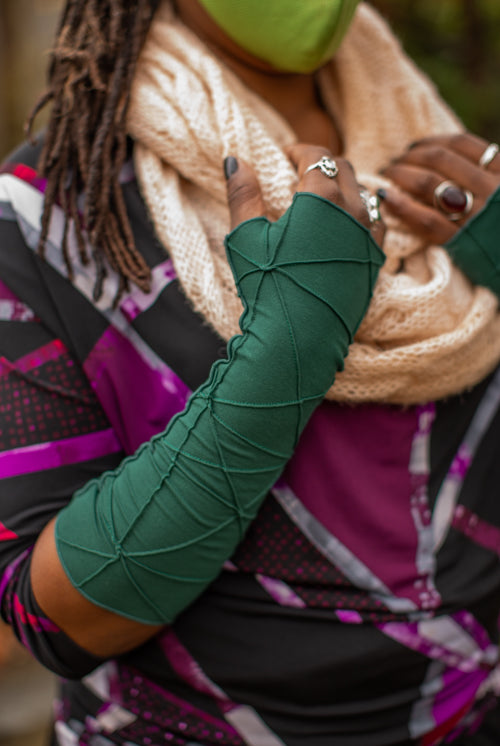 Textured Arm Warmers - Jasper