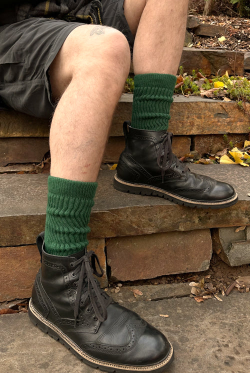 Cozy Slouch Socks - Forest