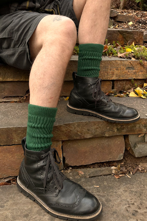 Cozy Slouch Socks - Forest
