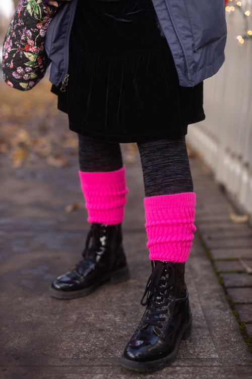 Cozy Slouch Socks - Neon Pink