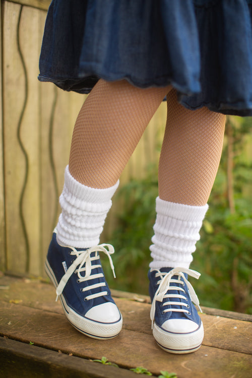Cozy Slouch Socks - White
