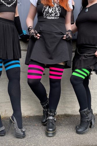Neon Power Stripe Socks