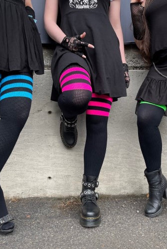 Neon Power Stripe Socks