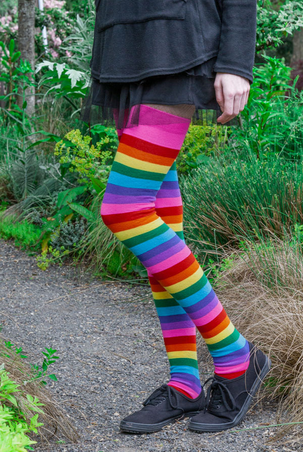 Longer Original Pride Stripes Tube Socks - Gilbert-Baker Rainbow