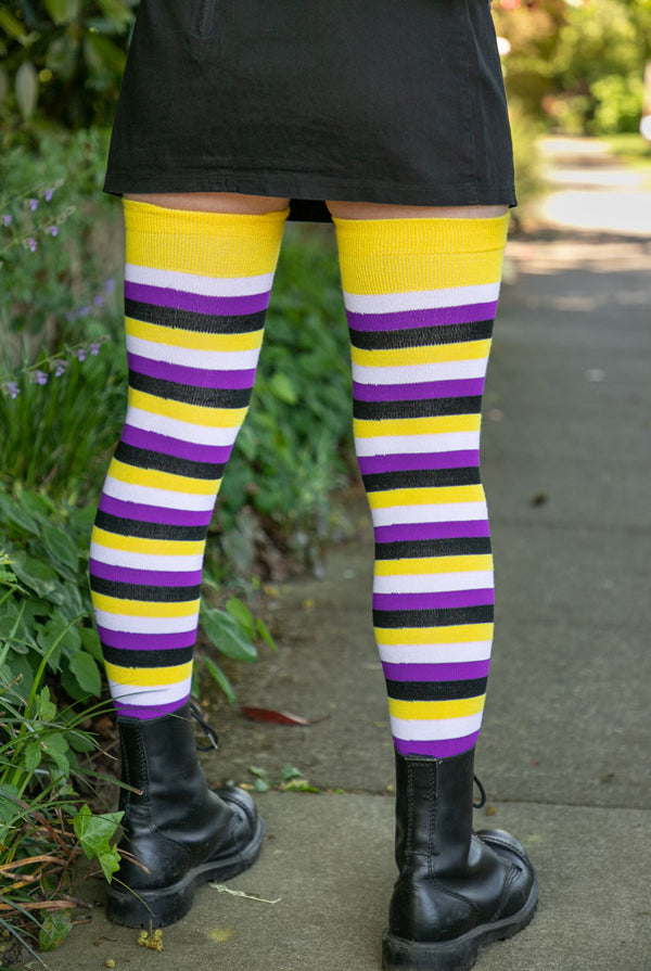 Longer Original Pride Stripes Tube Socks - Nonbinary