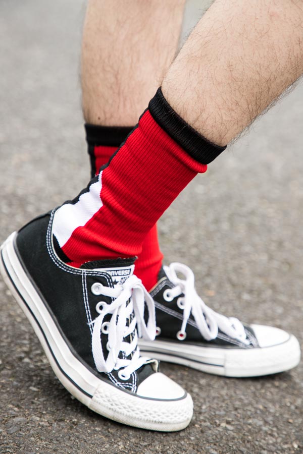 Team Spirit Socks - Red & Black - Medium