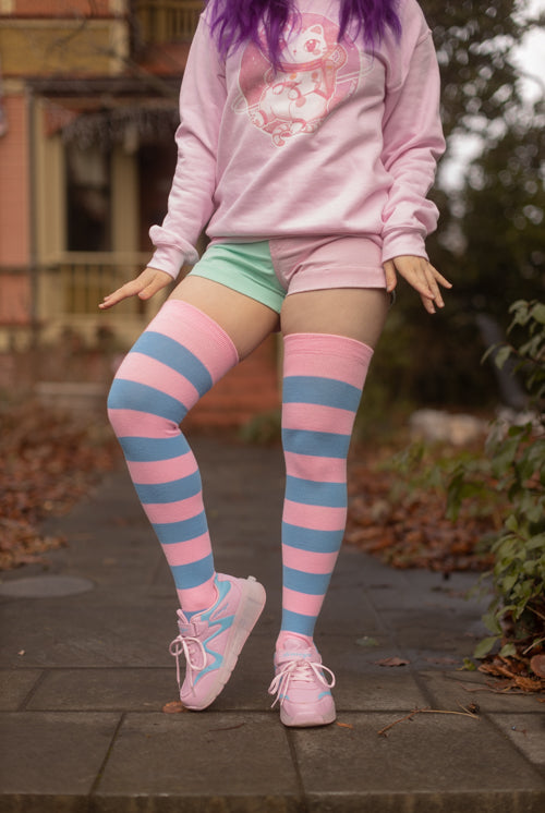 Extraordinary Programming Socks - Pink/Blue
