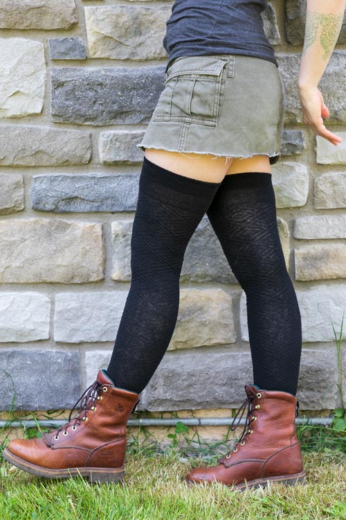 Organic Faceted Extraordinary Thigh High - Onyx