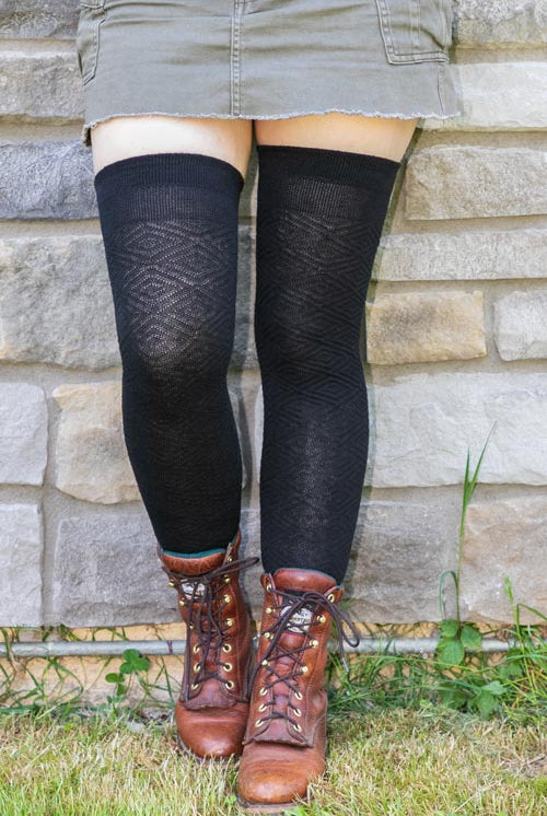 Organic Faceted Extraordinary Thigh High - Onyx