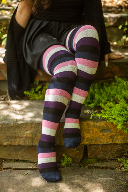 Pride Stripes Extraordinary Thigh High Socks - genderfluid