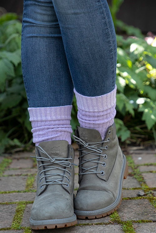 Classic Ribbed Bootsock - lilac