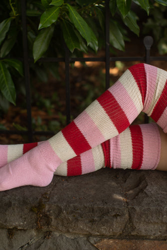 Strawberry Shortcake Stripes Thigh High Socks