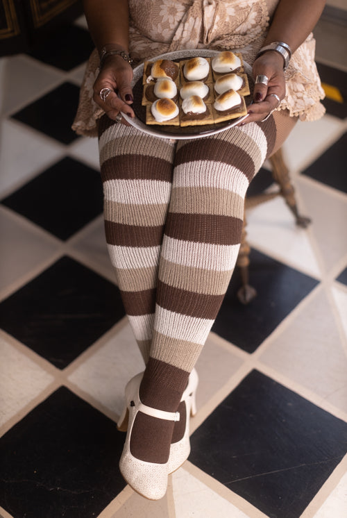 S'mores Stripes Thigh High