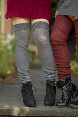 Super M Socks - Dark Red and Charcoal