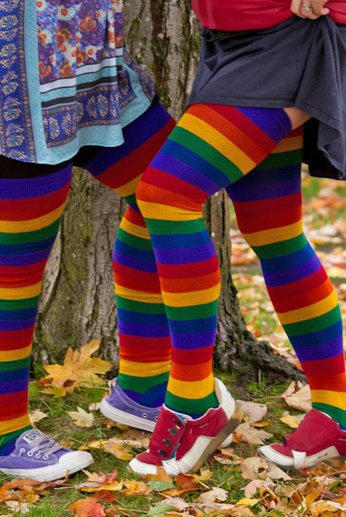 Longer Radiant Rainbow Extraordinary Socks