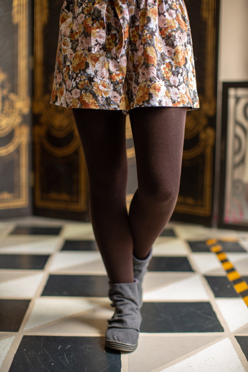 Signature Cotton Tights - Chocolate