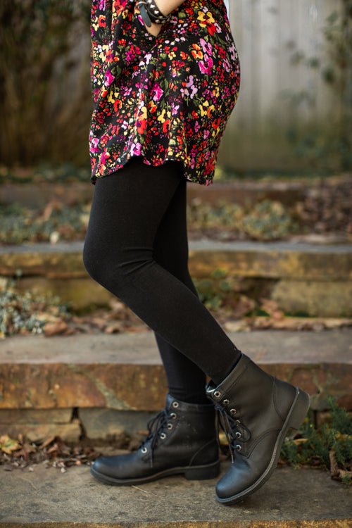 Signature Cotton Leggings - Black