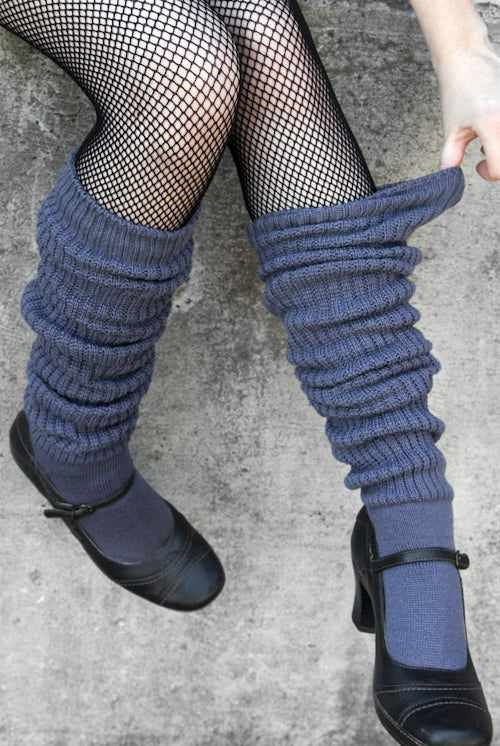 Harajuku Scrunchy Socks - Steel Blue