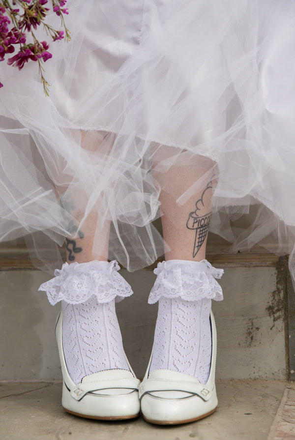 Crochet Heart Lace Top Anklets