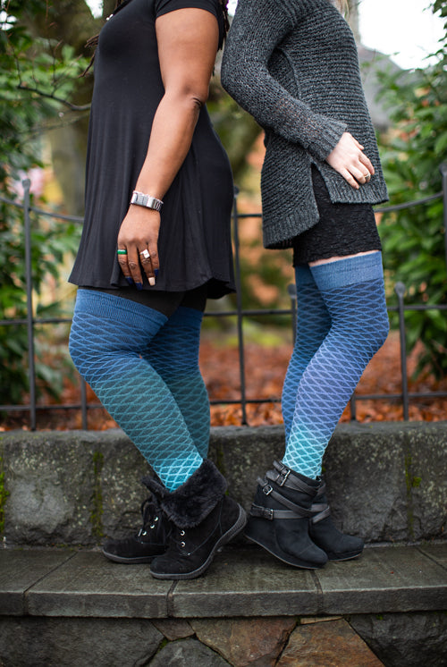 Mermaid Dip Dyed Extraordinary Thigh High - Ocean