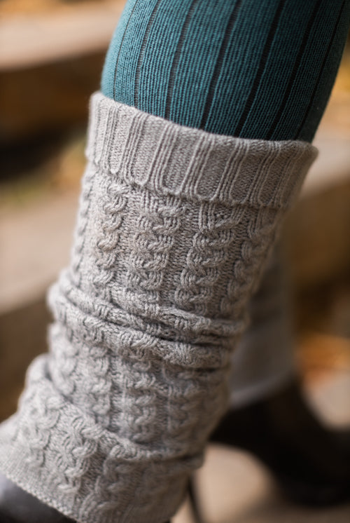 Country Weekend Leg Warmers- Peppercorn