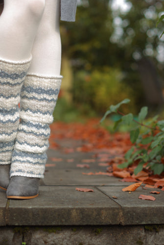 Park City Leg Warmers - Slate/Cream