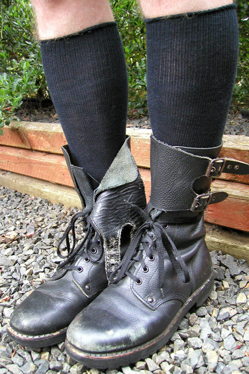 Old School Military Bootsocks - Black