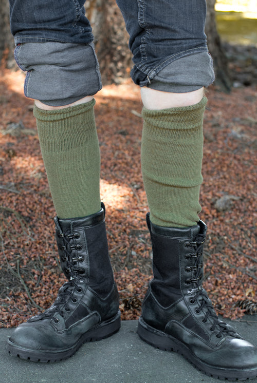 Old School Military Bootsocks - olive