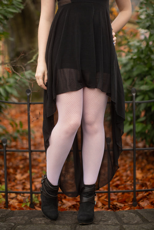 Fishnet Seamless Pantyhose - lavender