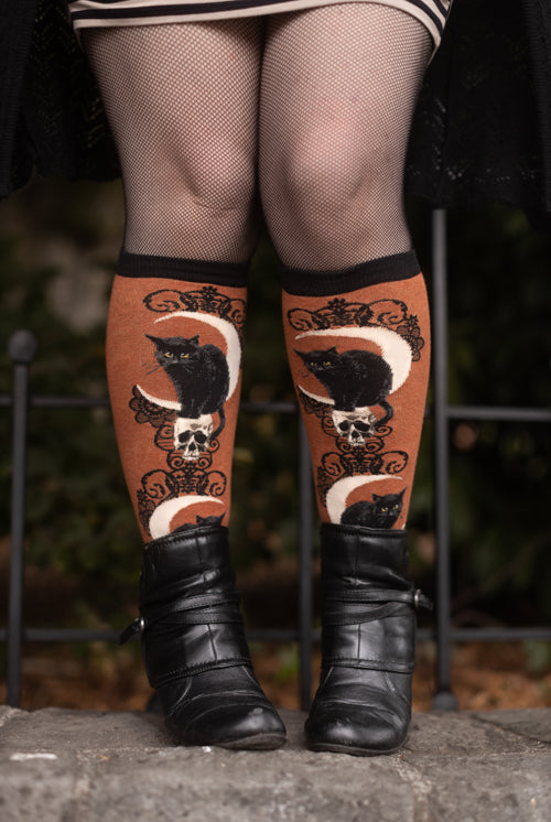 Black Cat Moon Knee High - Heather Sienna