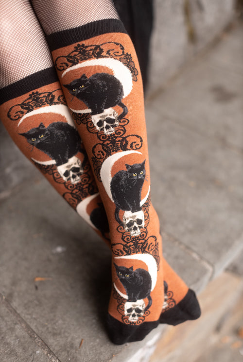 Black Cat Moon Knee High - Heather Sienna