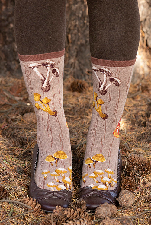 Forest Mushrooms Crew - Heather Mushroom - Medium
