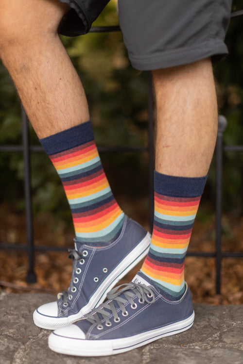 Retro 70's Stripe Crew - Large