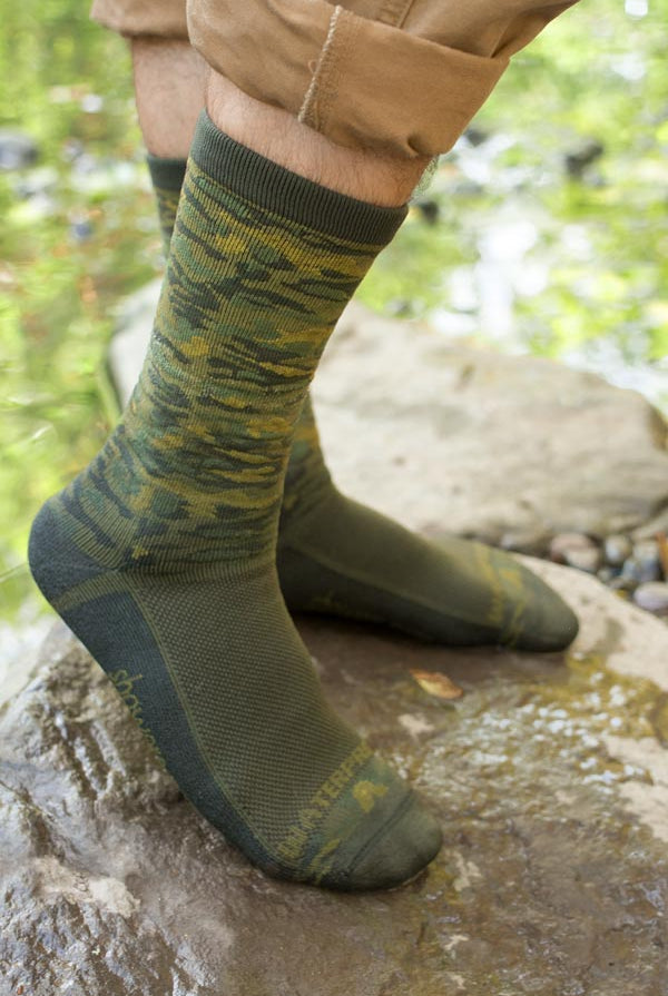 Crosspoint Camo Waterproof Socks - Forest