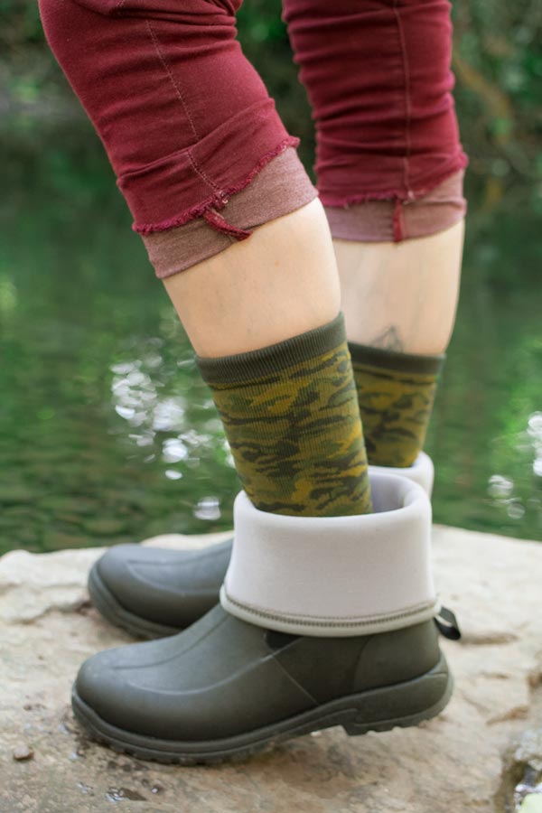 Crosspoint Camo Waterproof Socks - Forest