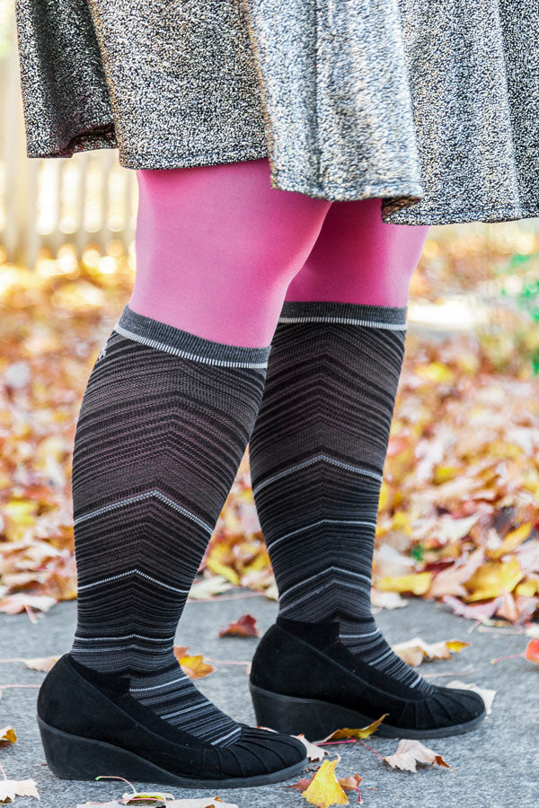 Full Flattery Compression Knee High - Black