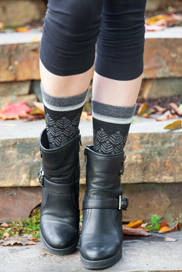 Bunion Relief Tabi Crew - Black/Grey -