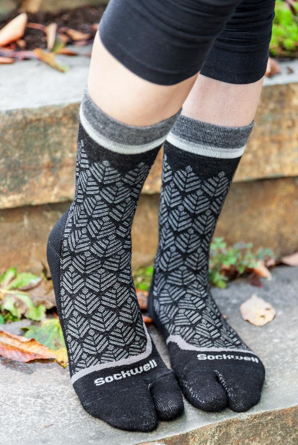 Bunion Relief Tabi Crew - Black/Grey