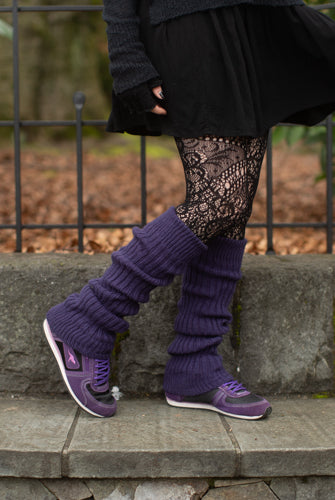 Lux Ribbed Leg Warmers - Dusty Purple