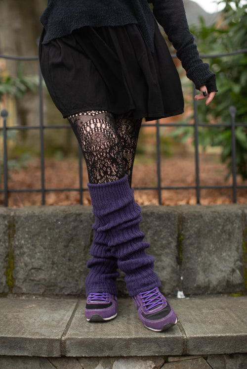 Lux Ribbed Leg Warmers - Dusty Purple
