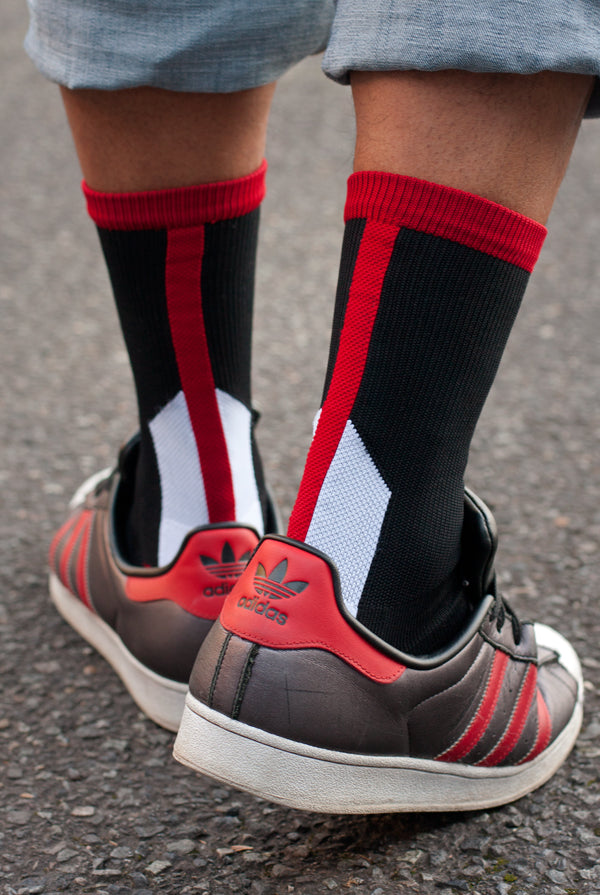 Team Spirit Socks - Black & Red - Medium